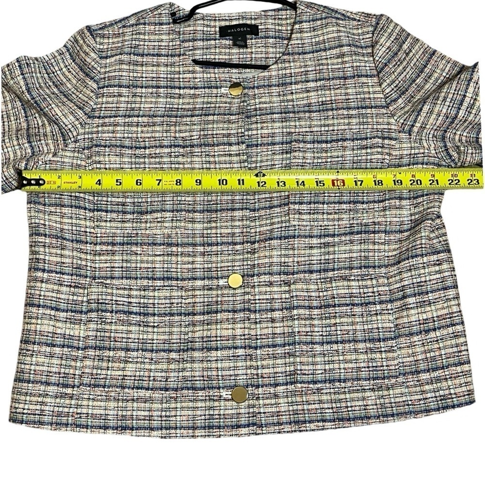 Halogen Women’s Plaid Tweed X1 Blazer Jacket, Multicolor, Excellent Condition - Picture 6 of 6